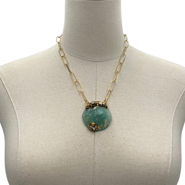 Peacock Roman Necklace OOAK Cerese D, Inc.