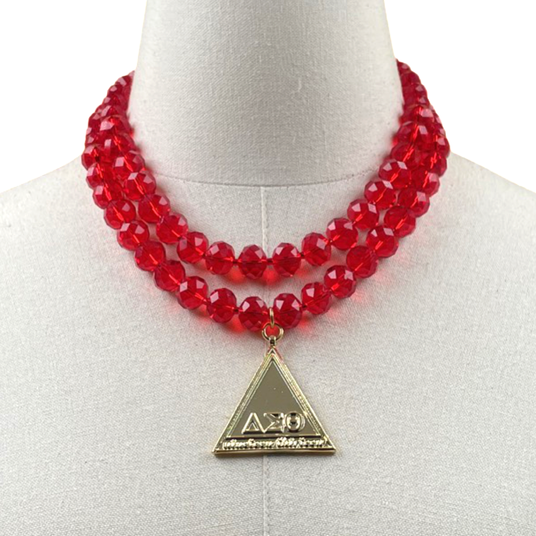 Delta Red Royal Necklace Delta Necklace Cerese D, Inc. Gold