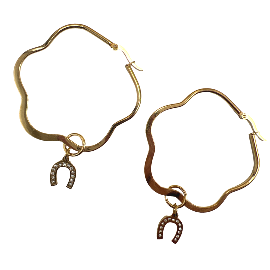 Lucky Horseshoe Earrings Earrings Cerese D, Inc.
