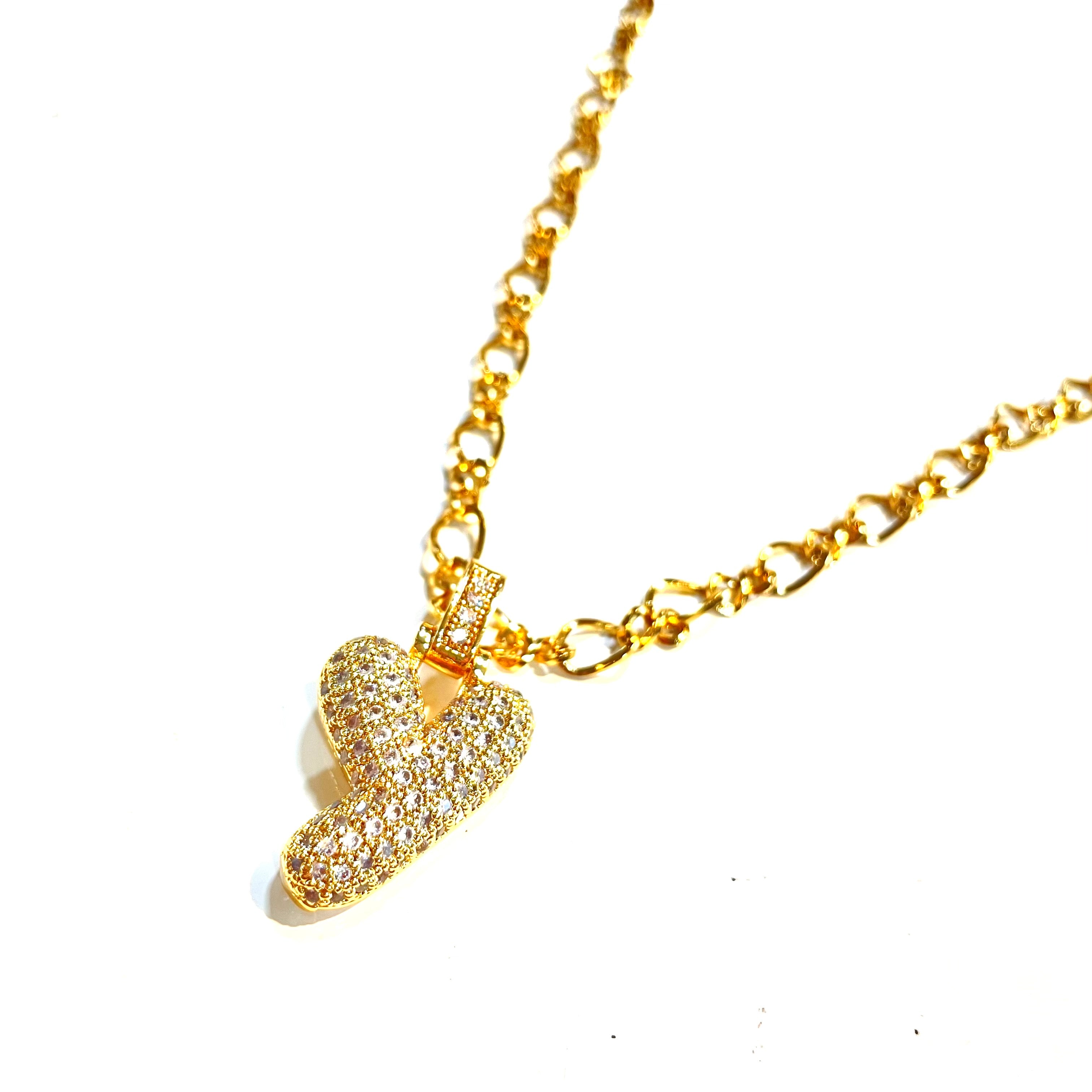 Initial Impression Necklace Necklaces Cerese D, Inc. Gold Y