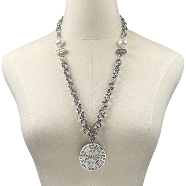 AKA Classic Brand Chain Necklace AKA Necklaces Cerese D, Inc. Silver