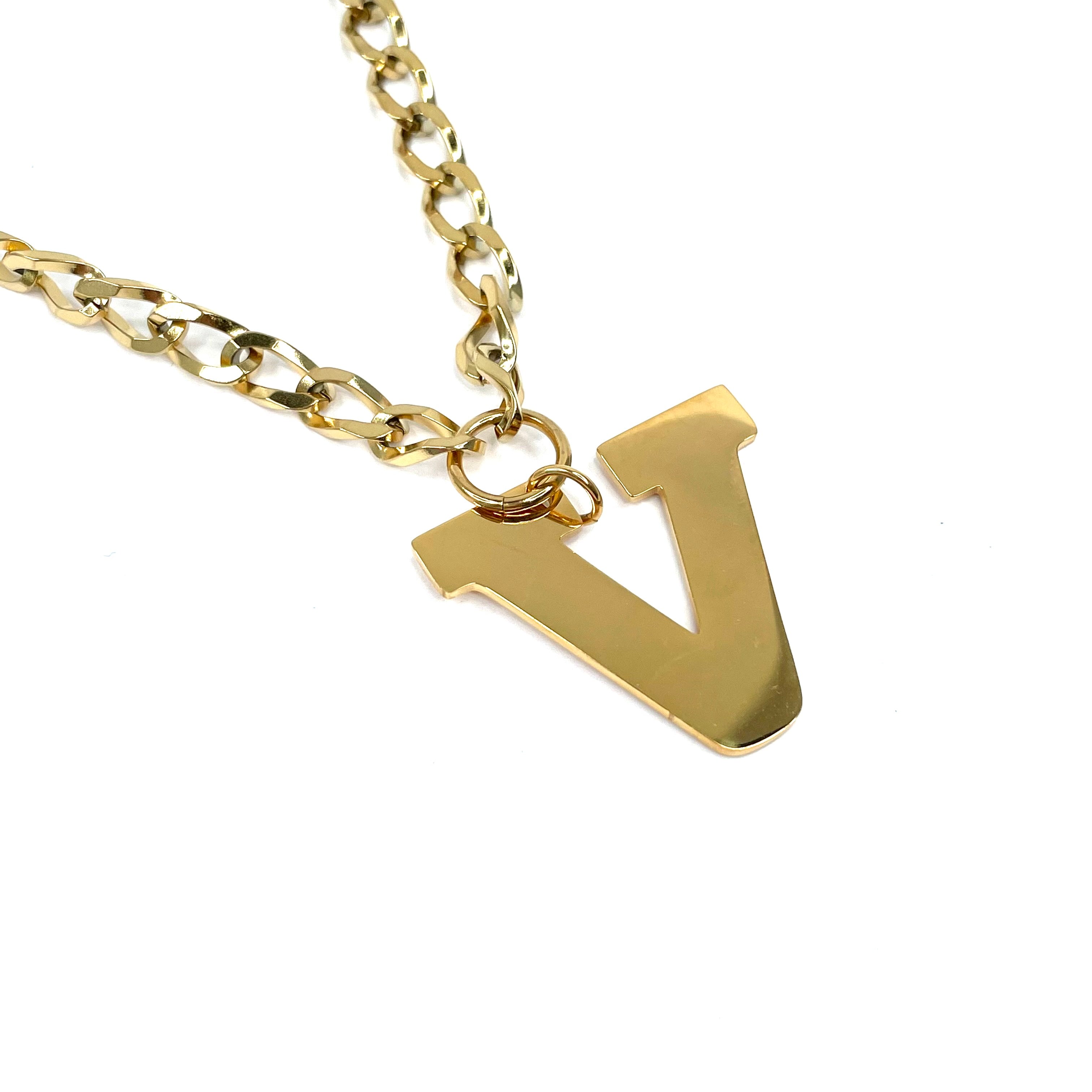 Lettering Legend Necklace Necklaces Cerese D, Inc. Gold V