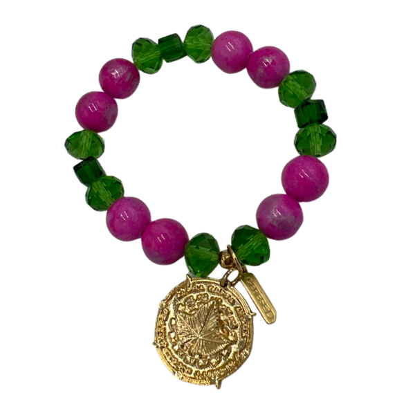 AKA Picnic Pink Bracelet AKA Bracelets Cerese D, Inc. Gold