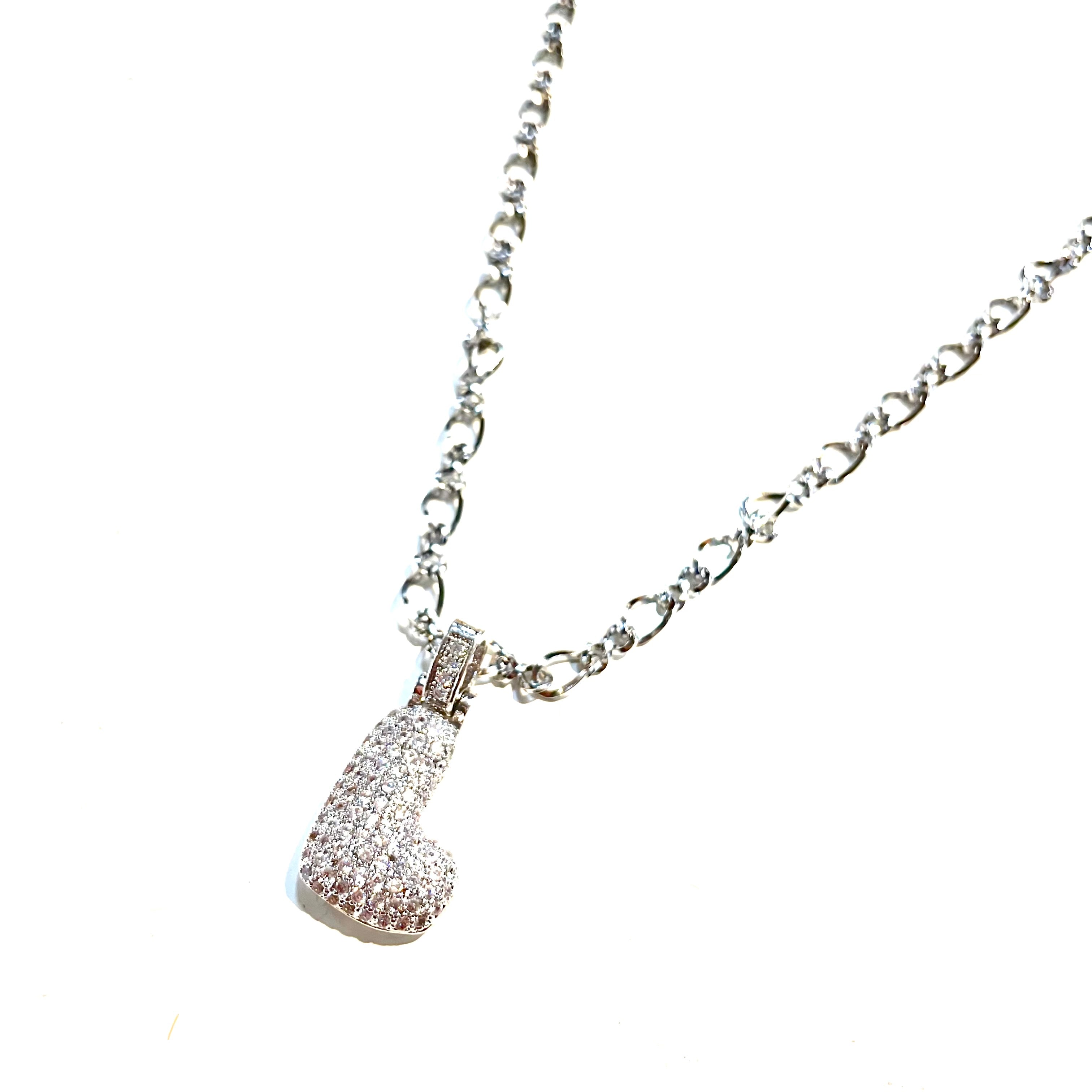 Initial Impression Necklace Necklaces Cerese D, Inc. Silver L