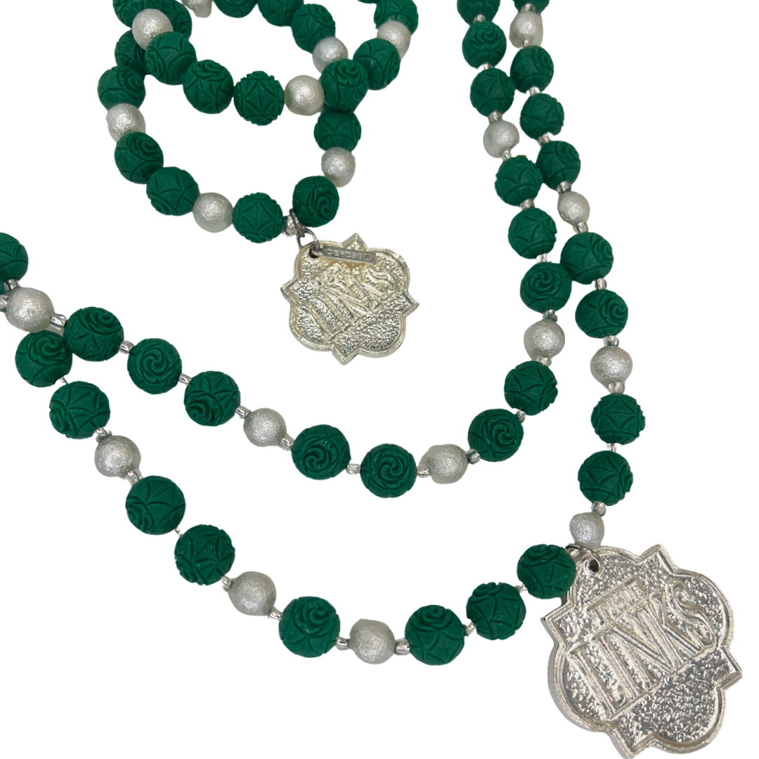 Links Green Blade Necklace LINKS Necklaces Cerese D, Inc. Silver