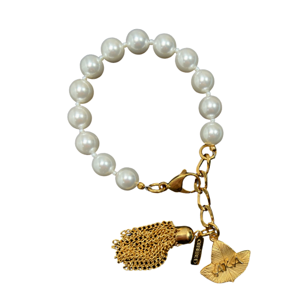 AKA Classic Pearl 10 Bracelet AKA Bracelets Cerese D Jewelry Gold Leaf
