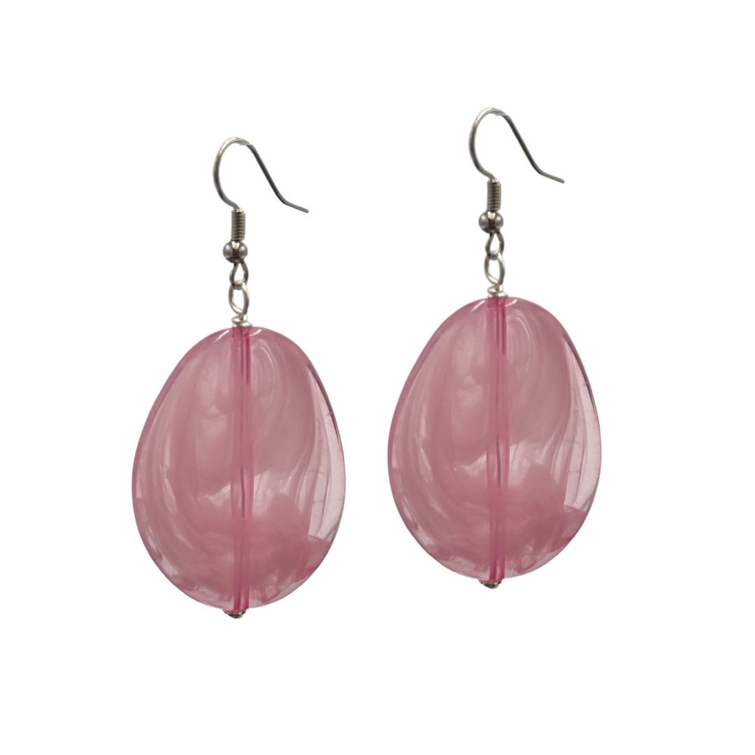 Pink Pad Earring AKA Earrings Cerese D, Inc. Silver