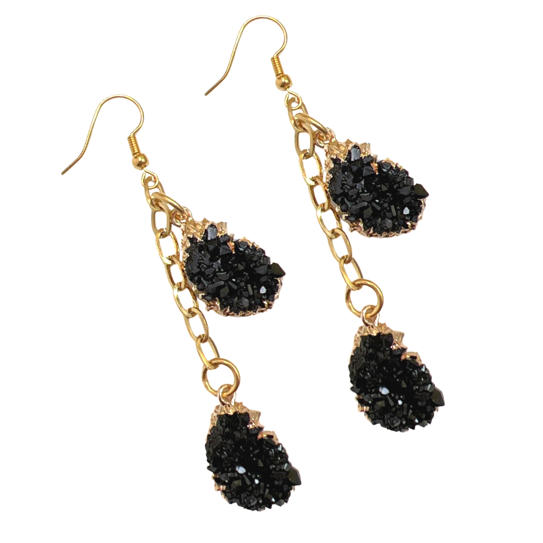 Parisian Night Earrings Earring Cerese D, Inc. Black