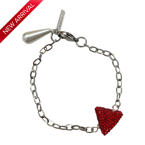 Pyramid Goddess Red Pave Bracelet DELTA Bracelets Cerese D Jewelry