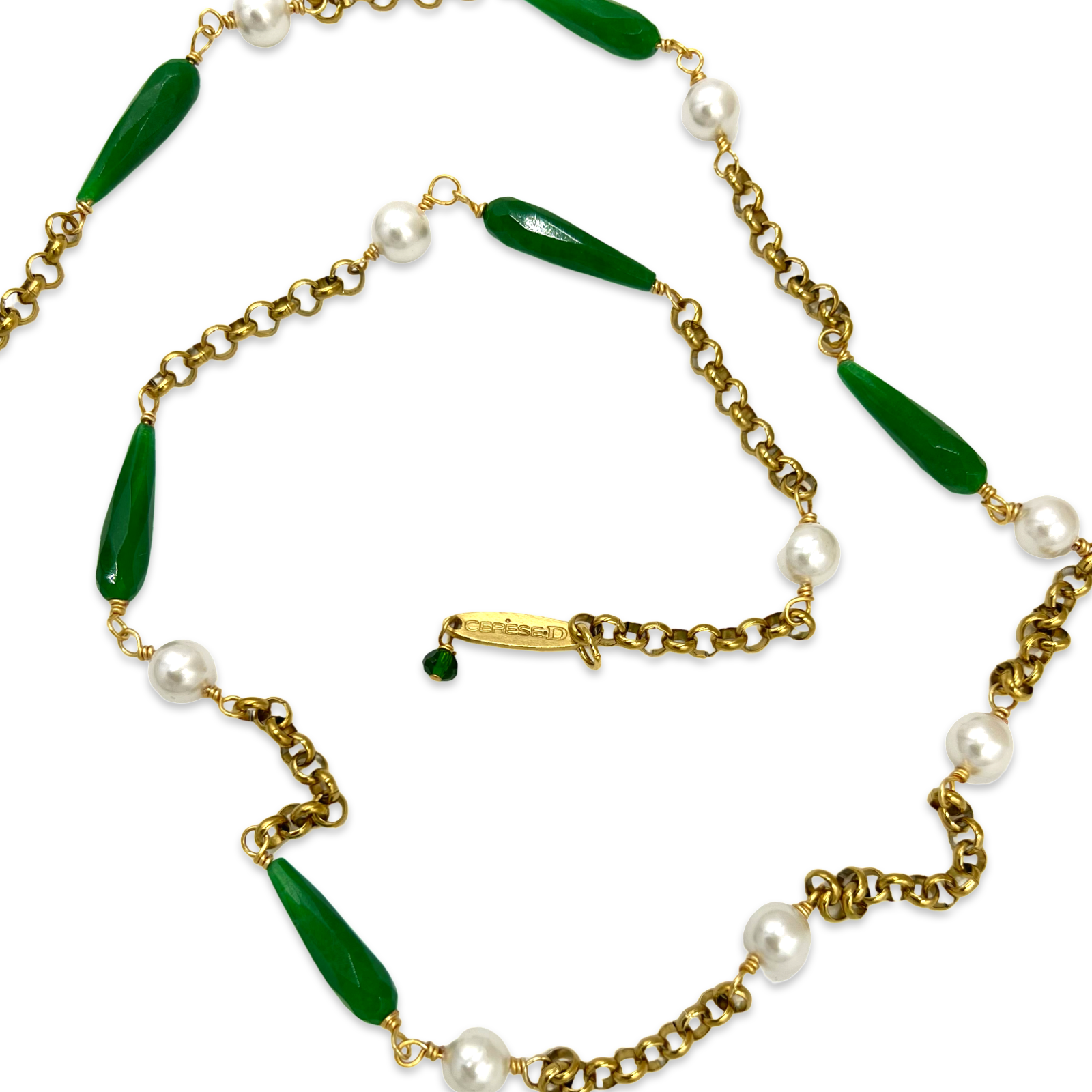 Green Droplet Necklace