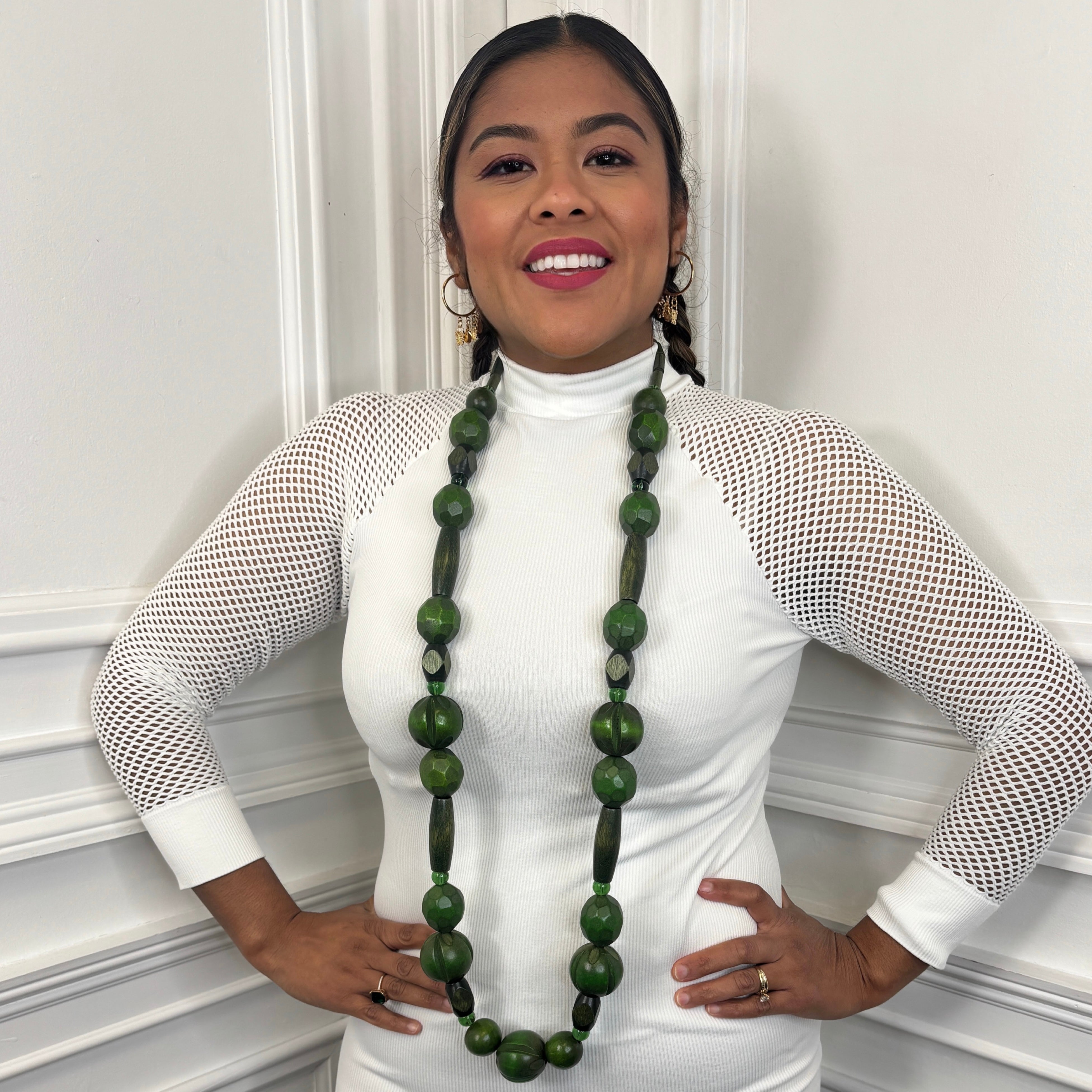 Green Staple Necklace