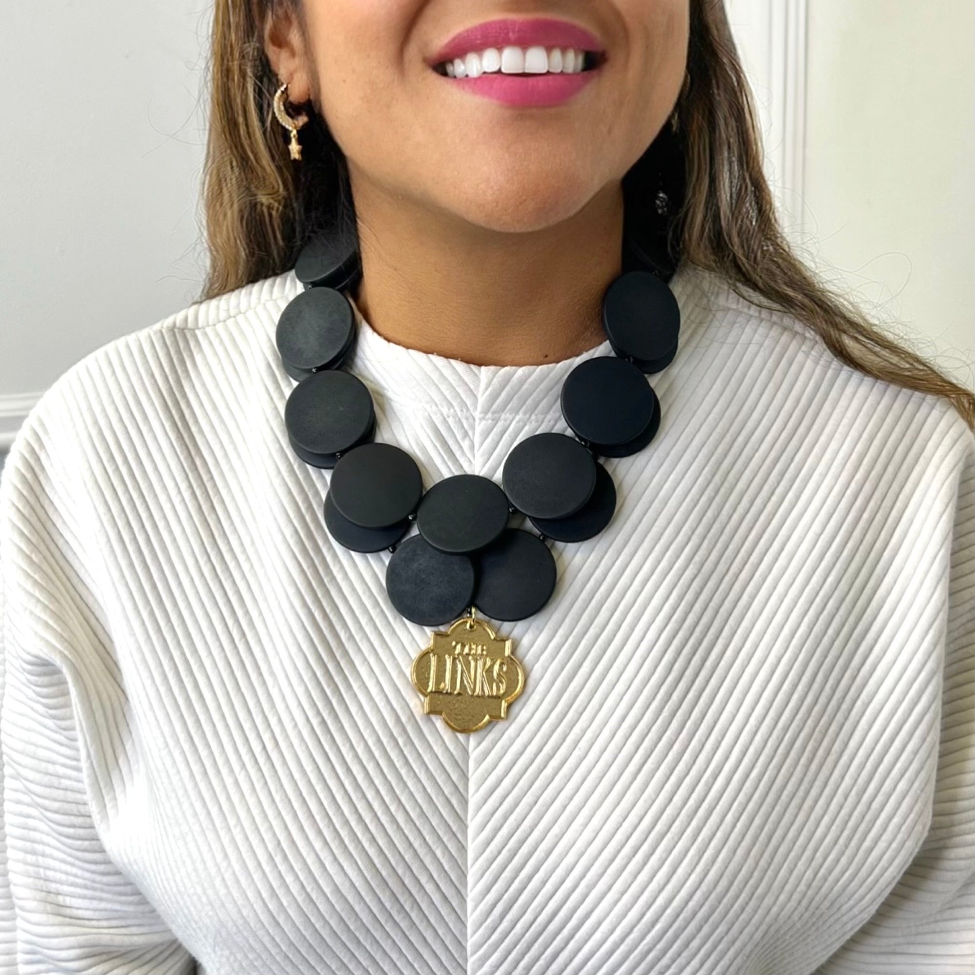 Links Slab Double Necklace