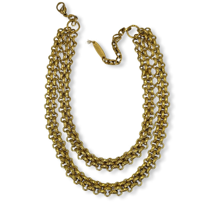 Sophia S&S Chain Necklace Necklaces Cerese D, Inc. Gold  