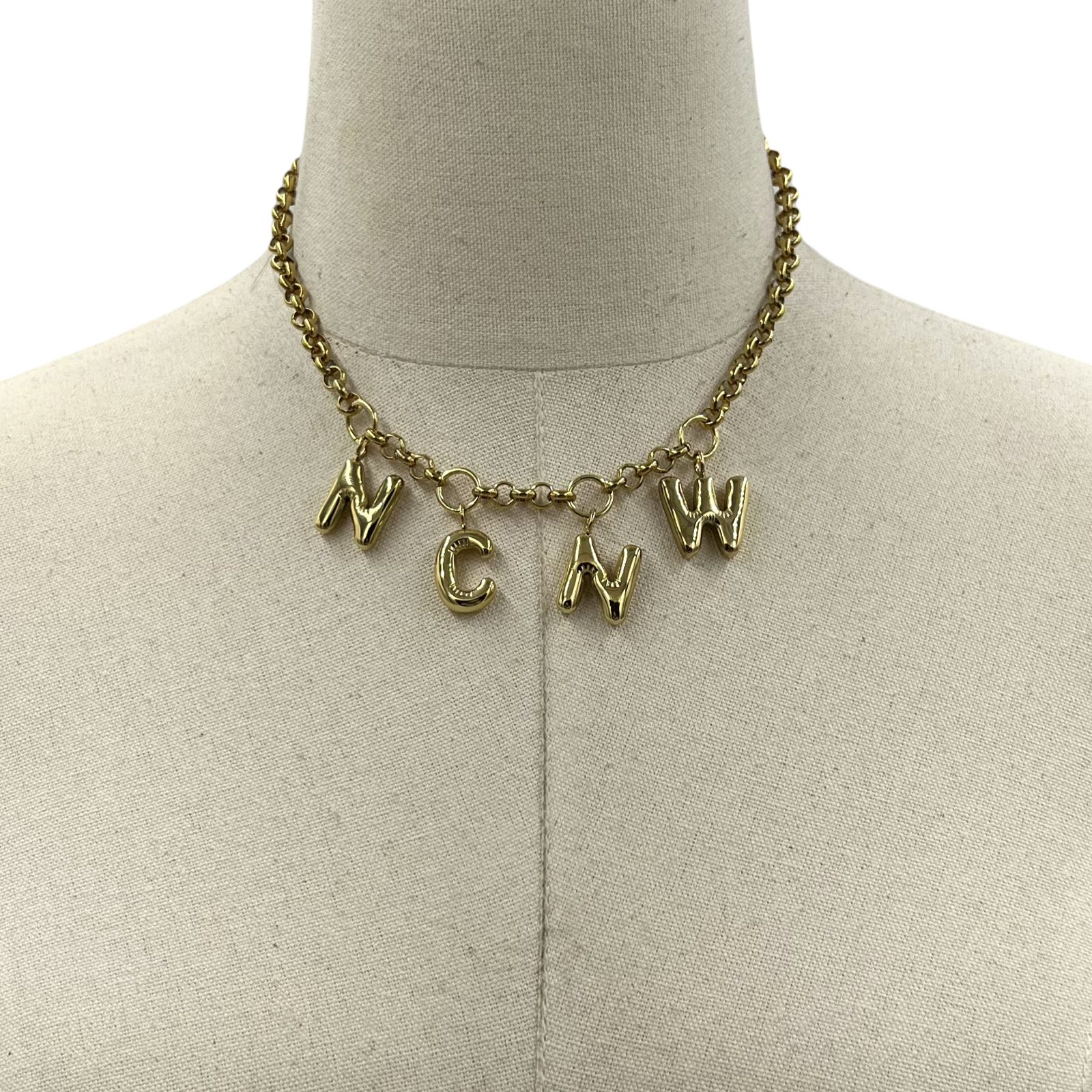 NCNW Bubble Letter Necklace
