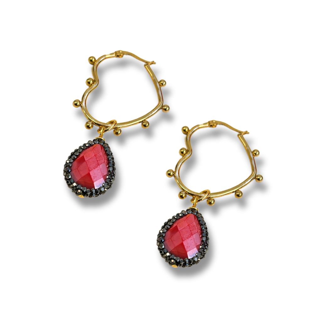 Red Noted Earring