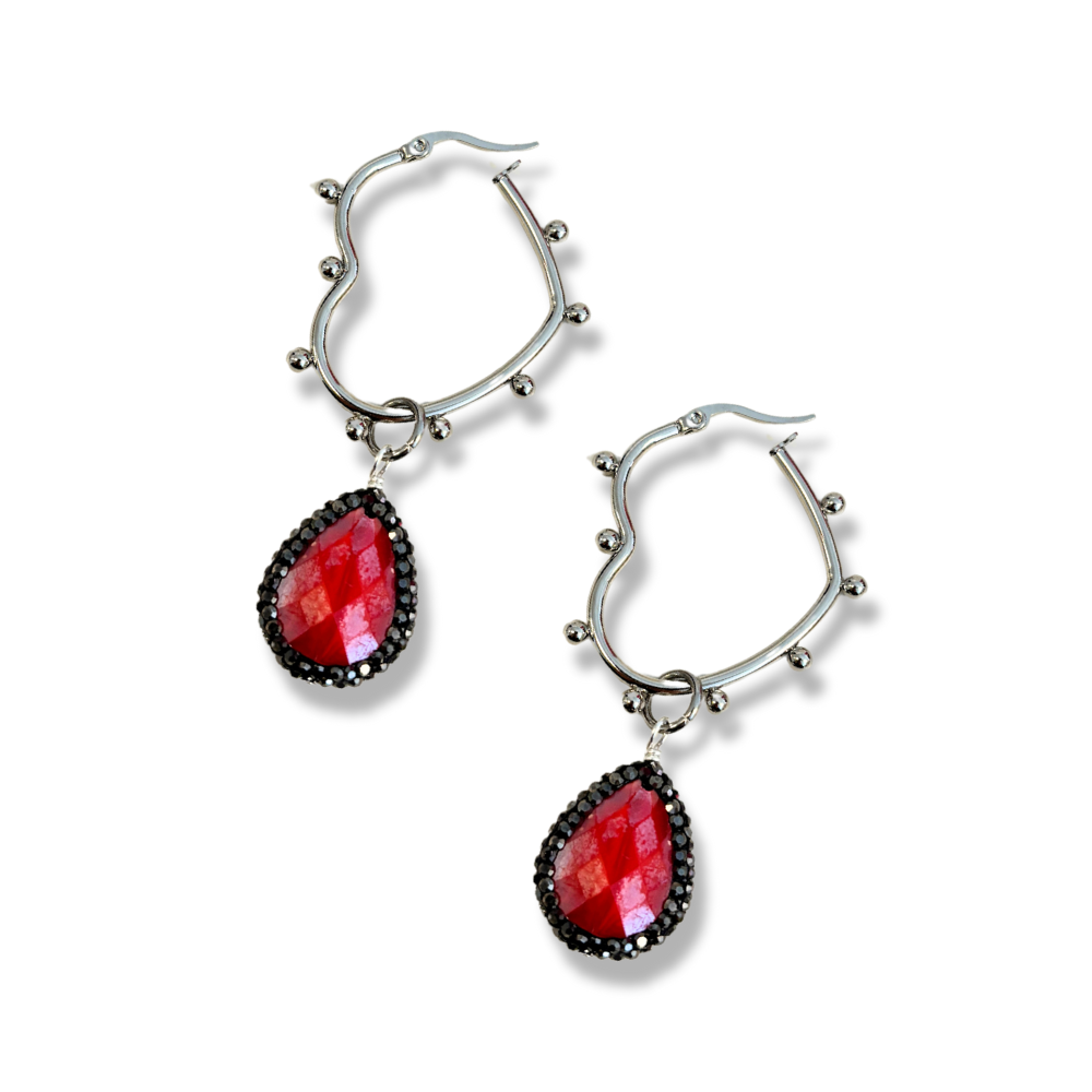 Red Noted Earring