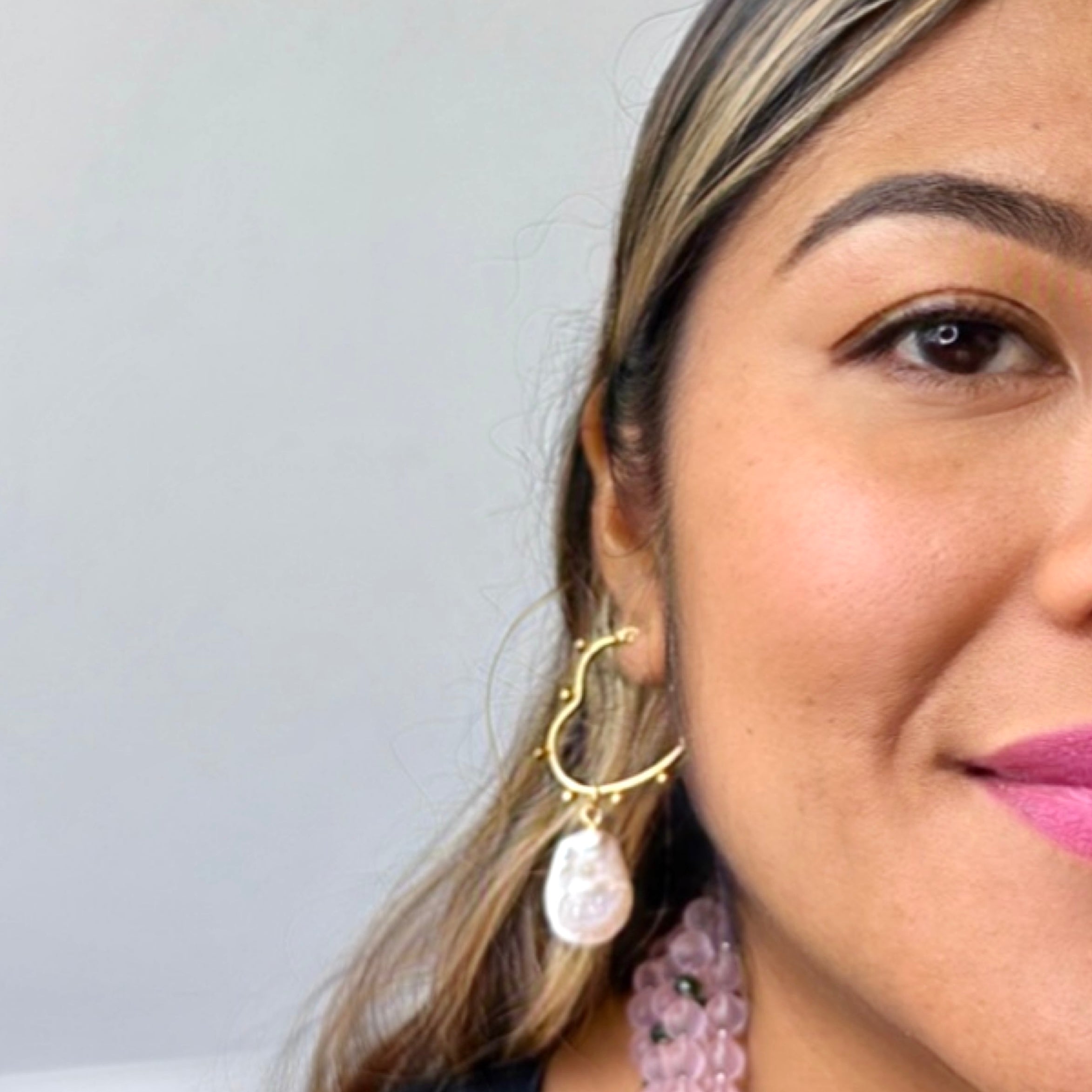 Labor Spotted Heart Earrings