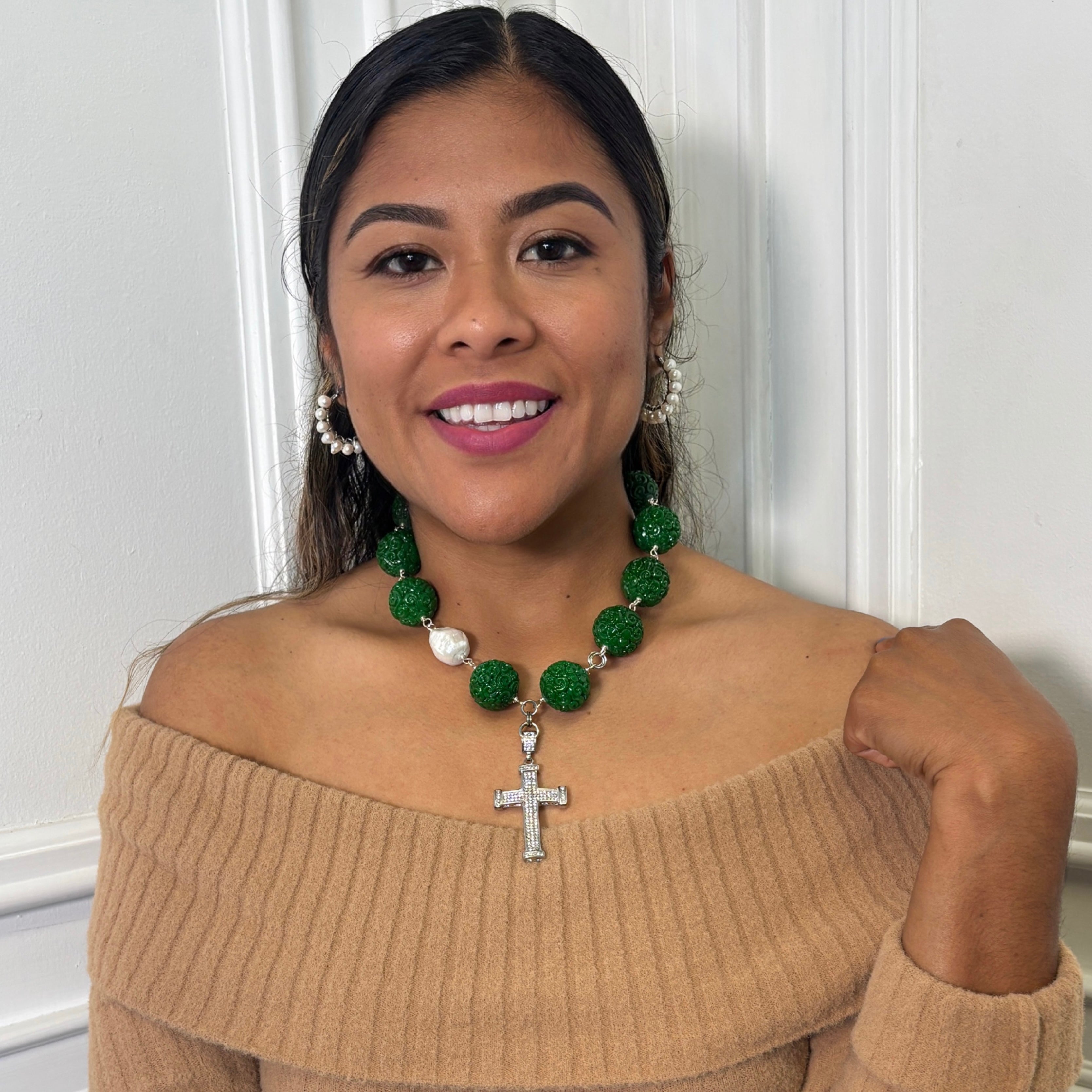 Cross Carved Necklace