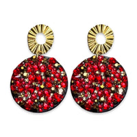 Flash Red Flame Earring Earrings Cerese D, Inc. Gold  