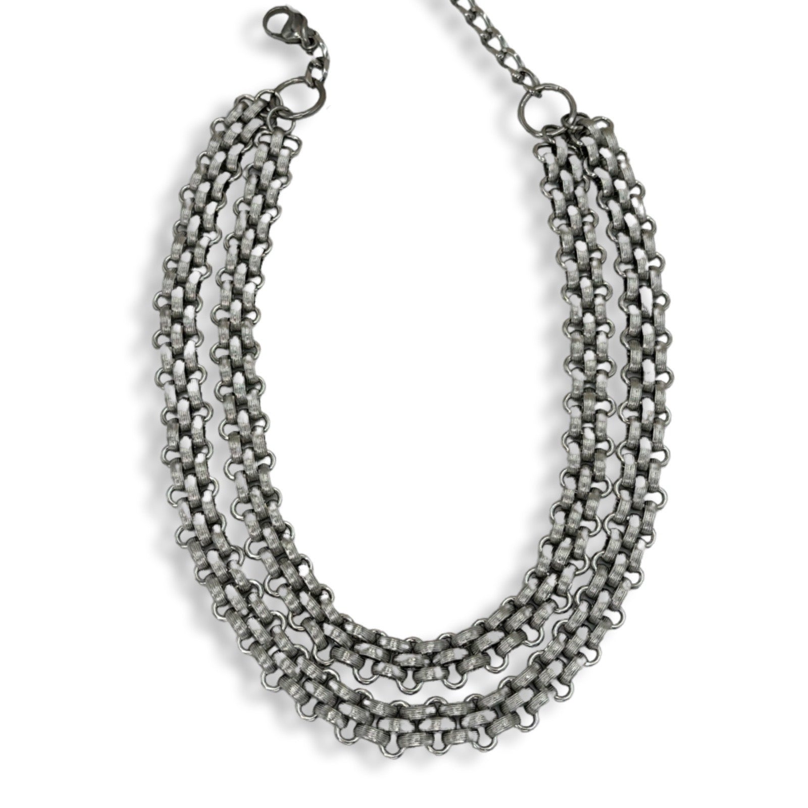 Sophia S&S Chain Necklace Necklaces Cerese D, Inc. Silver  