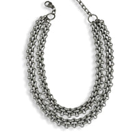 Sophia S&S Chain Necklace Necklaces Cerese D, Inc. Silver  