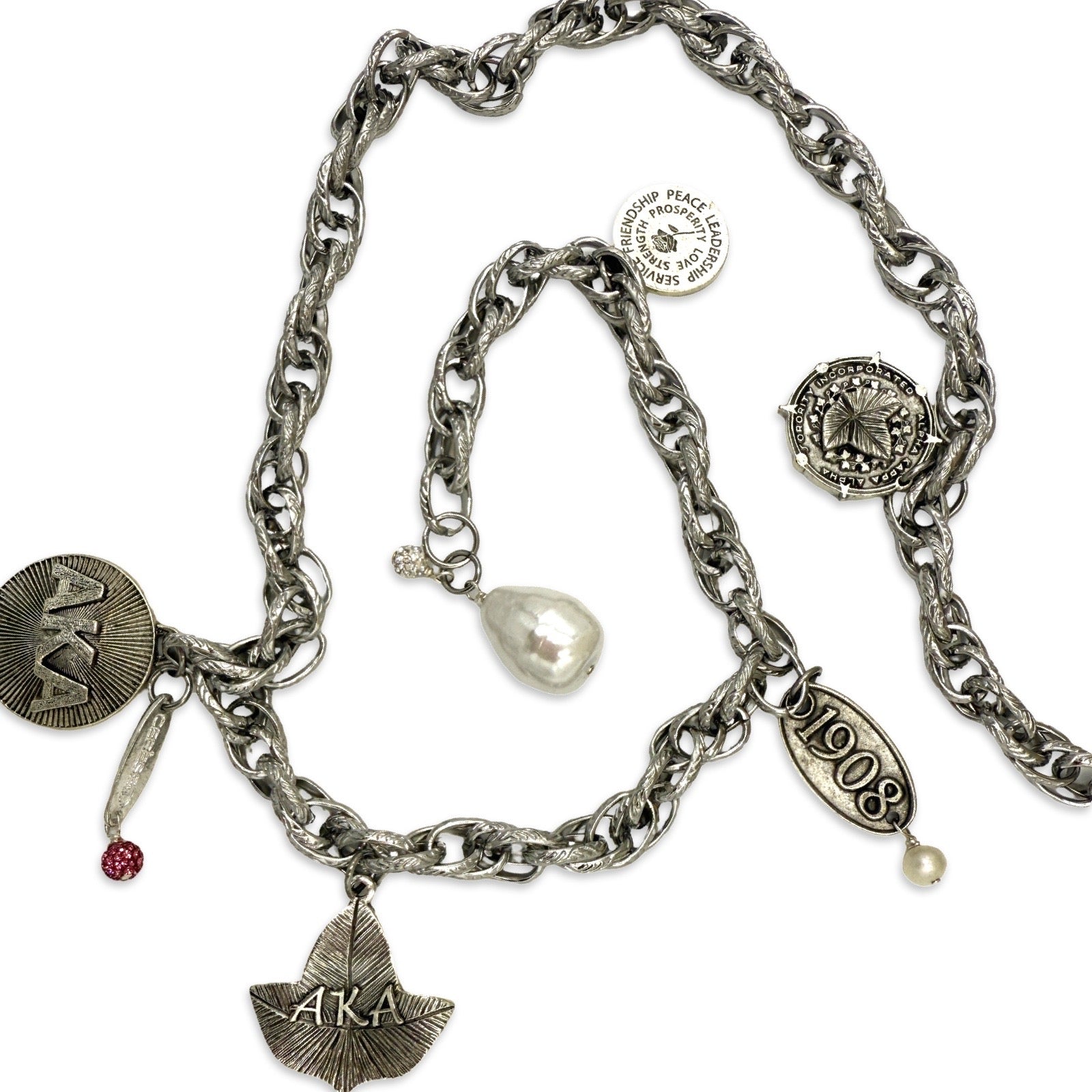 AKA Charm Lariat Necklace