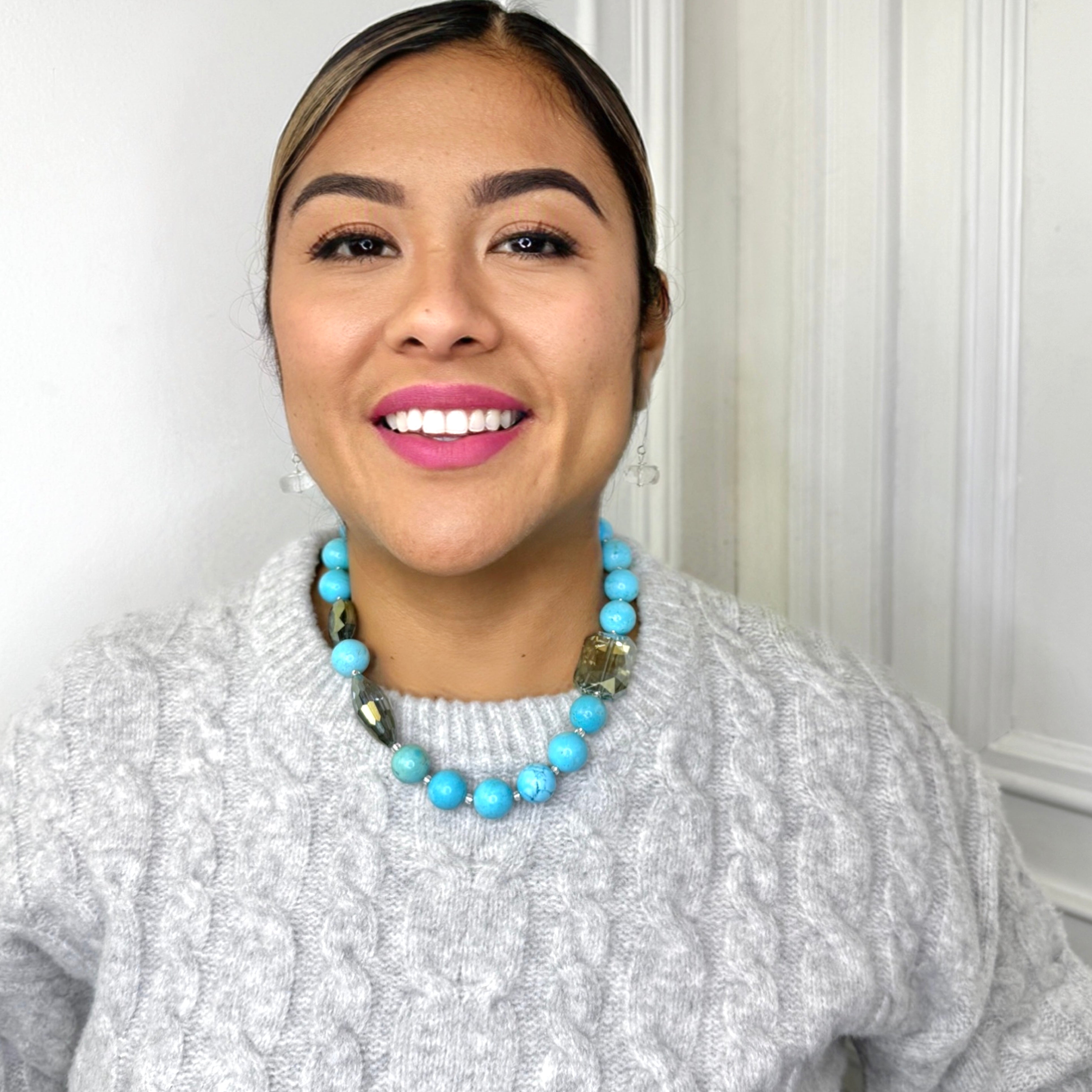 Eton Turq Crystal Necklace