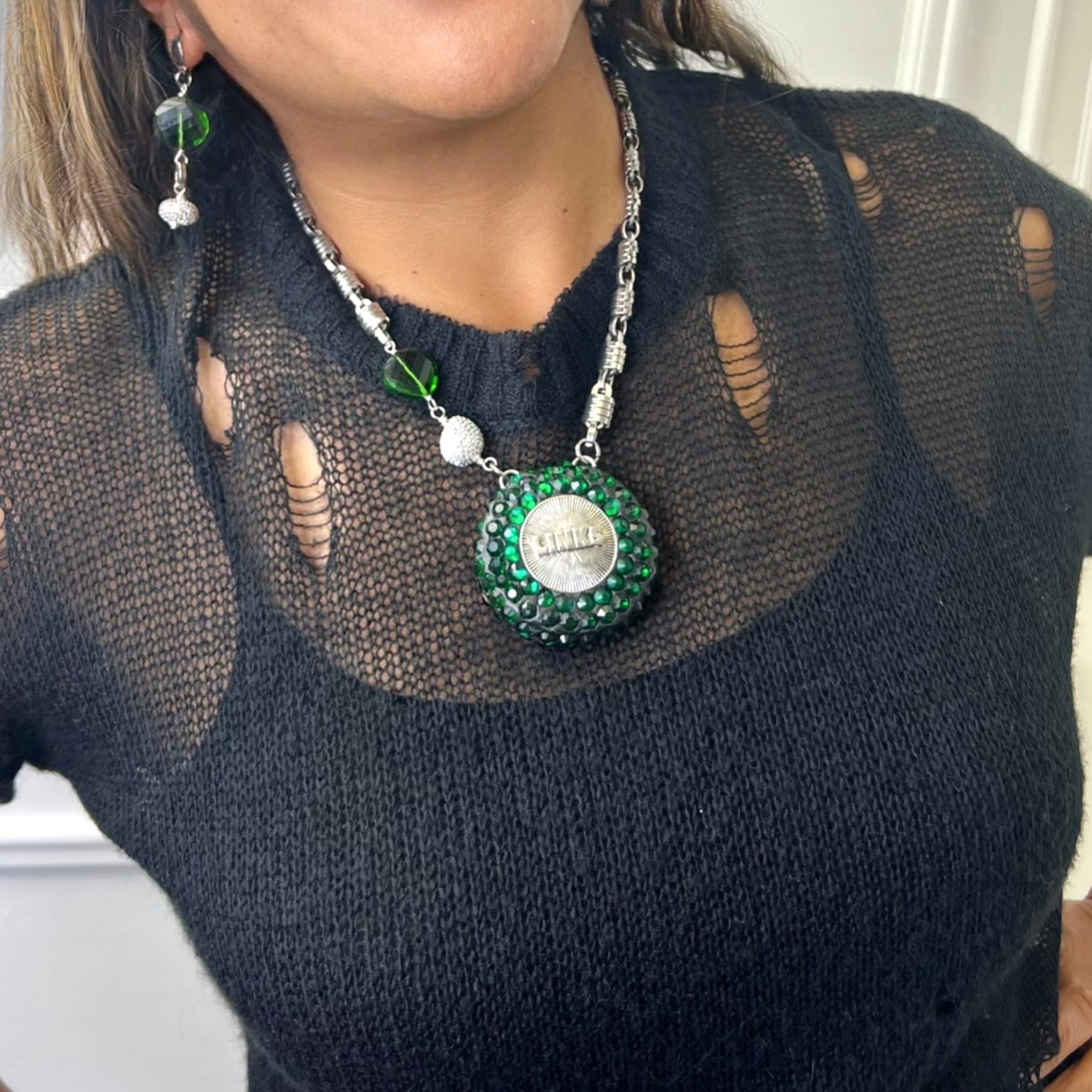 Links Promise Green Necklace