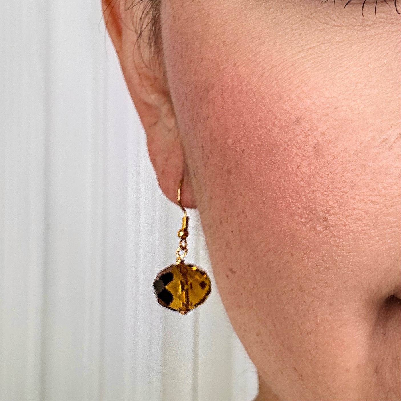 Amber Goose Benin Earring