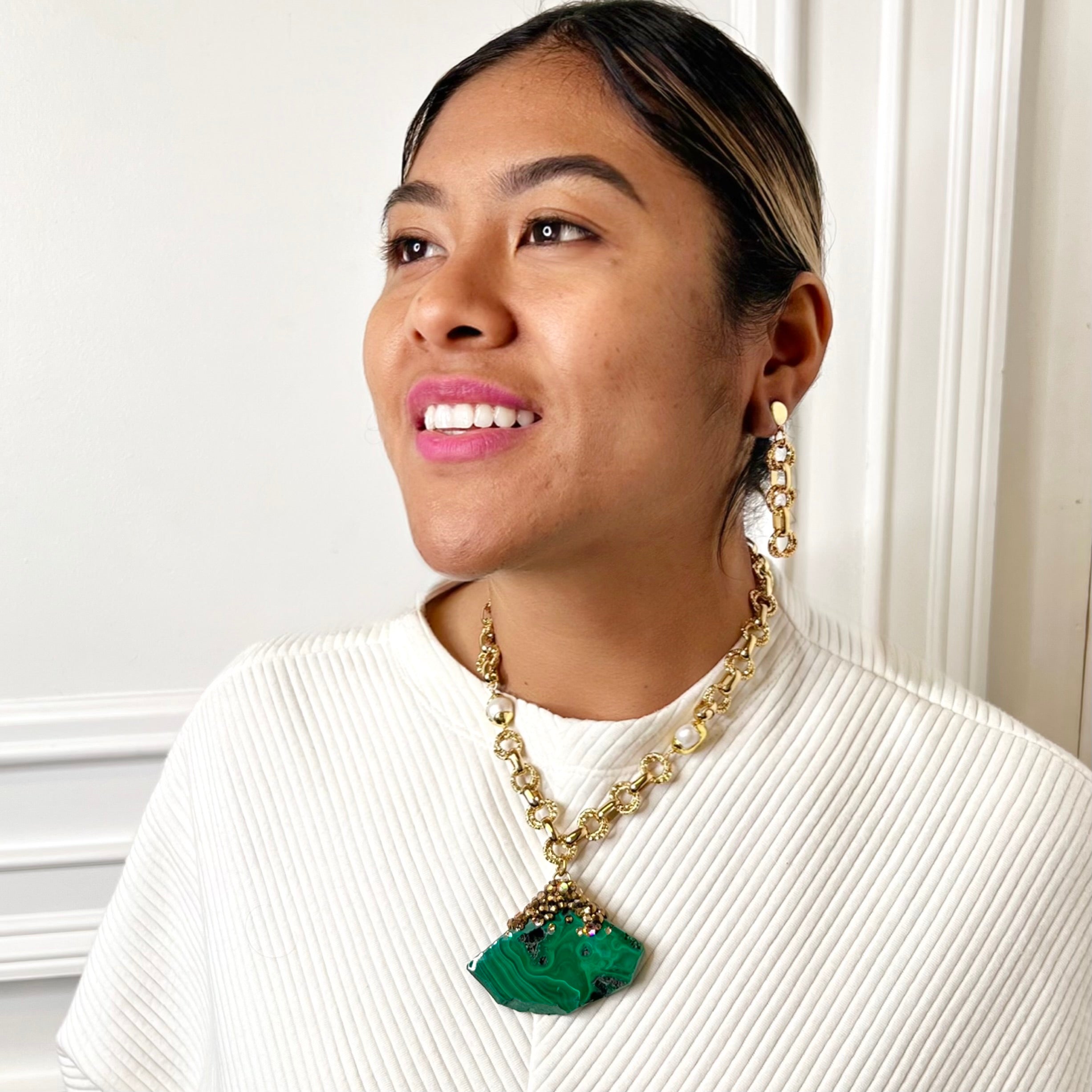 Velour Crest Necklace