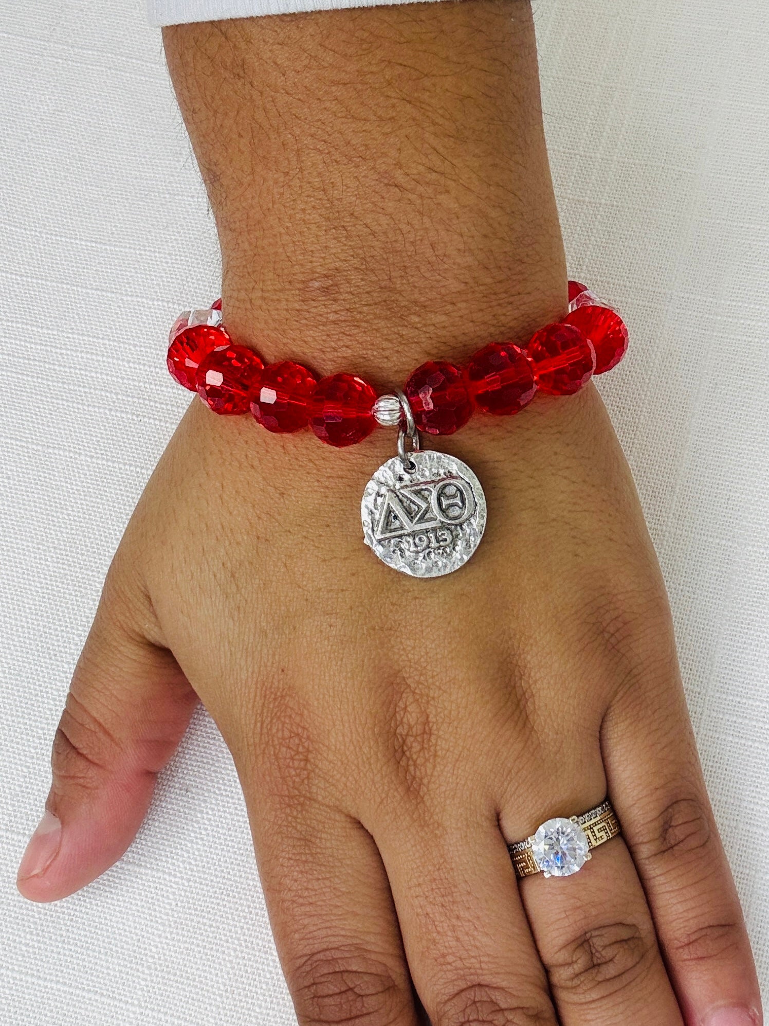 Delta Red Rose Bracelet