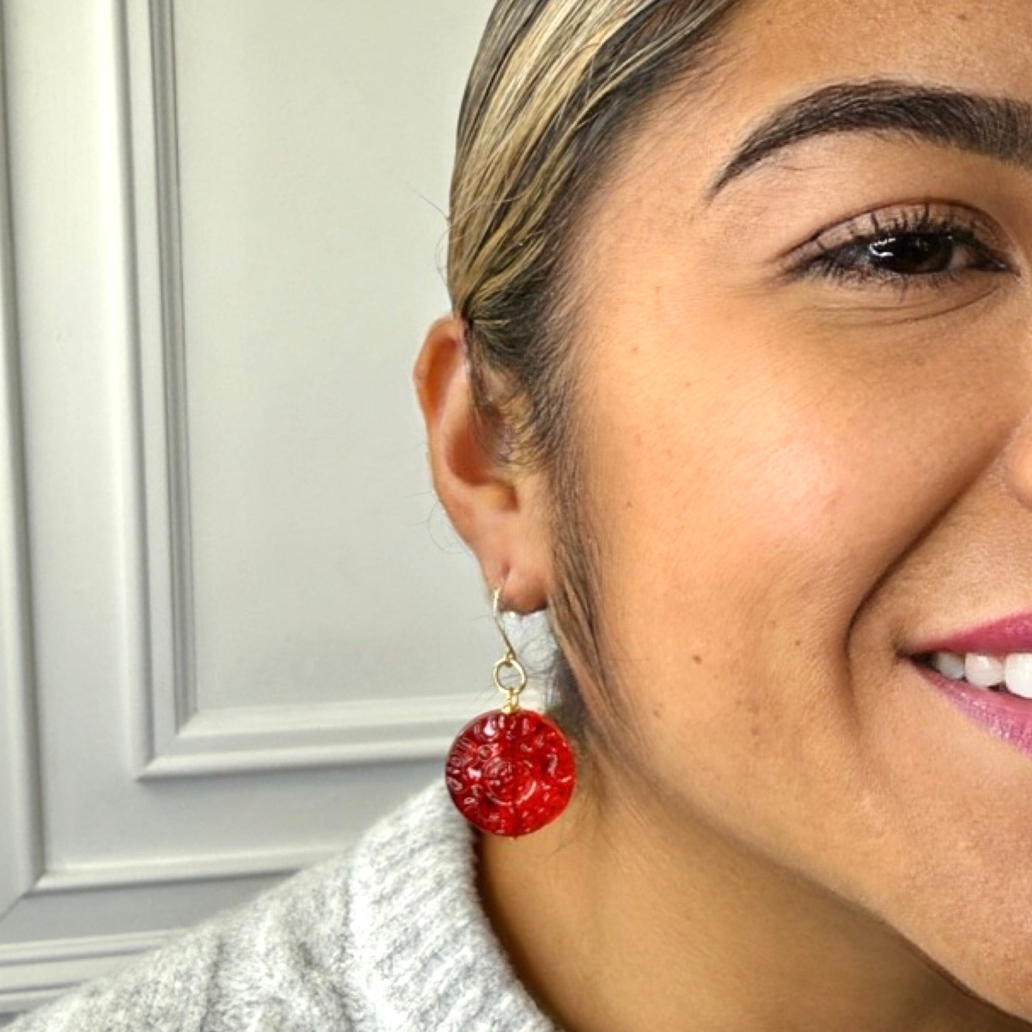 Labor Red Brite Earrings