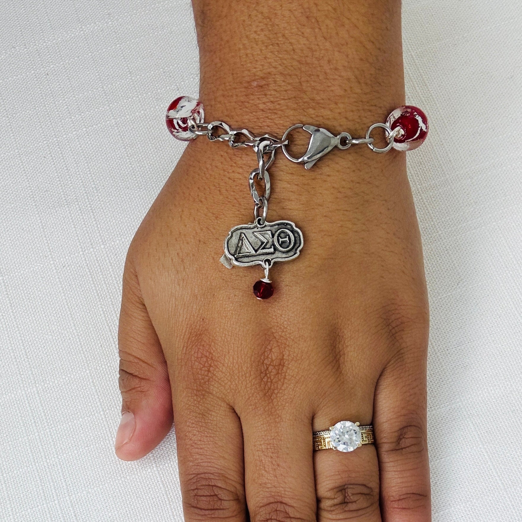 Delta Crimson Foil Bracelet