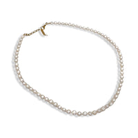 Masked Pearl Away Necklace Necklaces Cerese D, Inc. Gold  