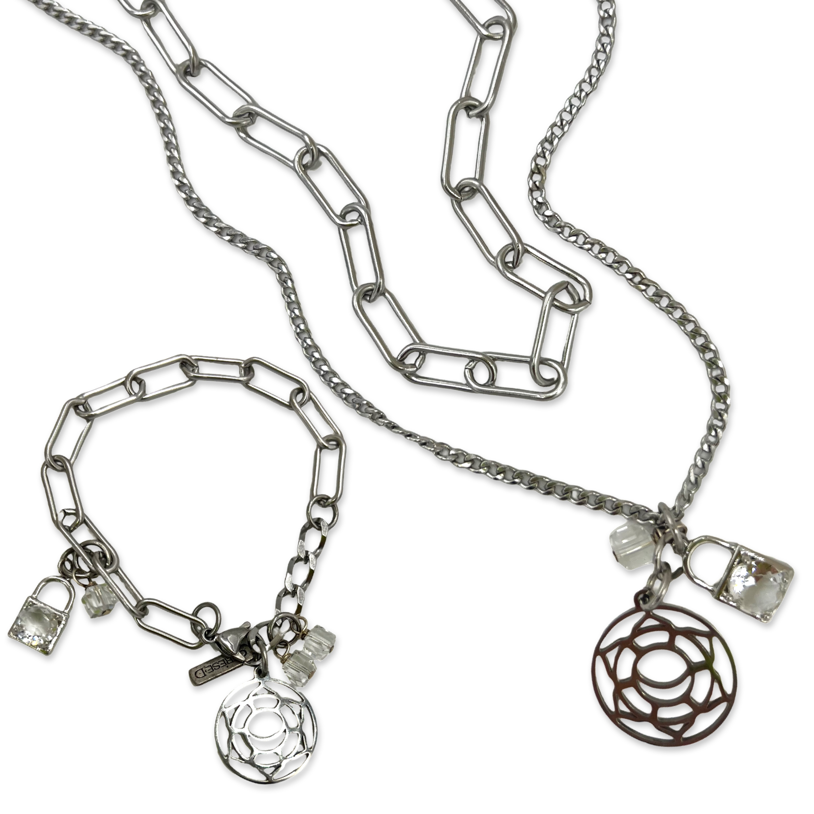 Silver Axis Necklace