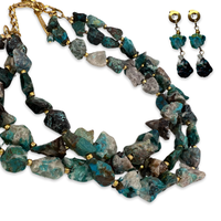 Sight Line Chrysocolla Necklace OOAK Cerese D, Inc.   