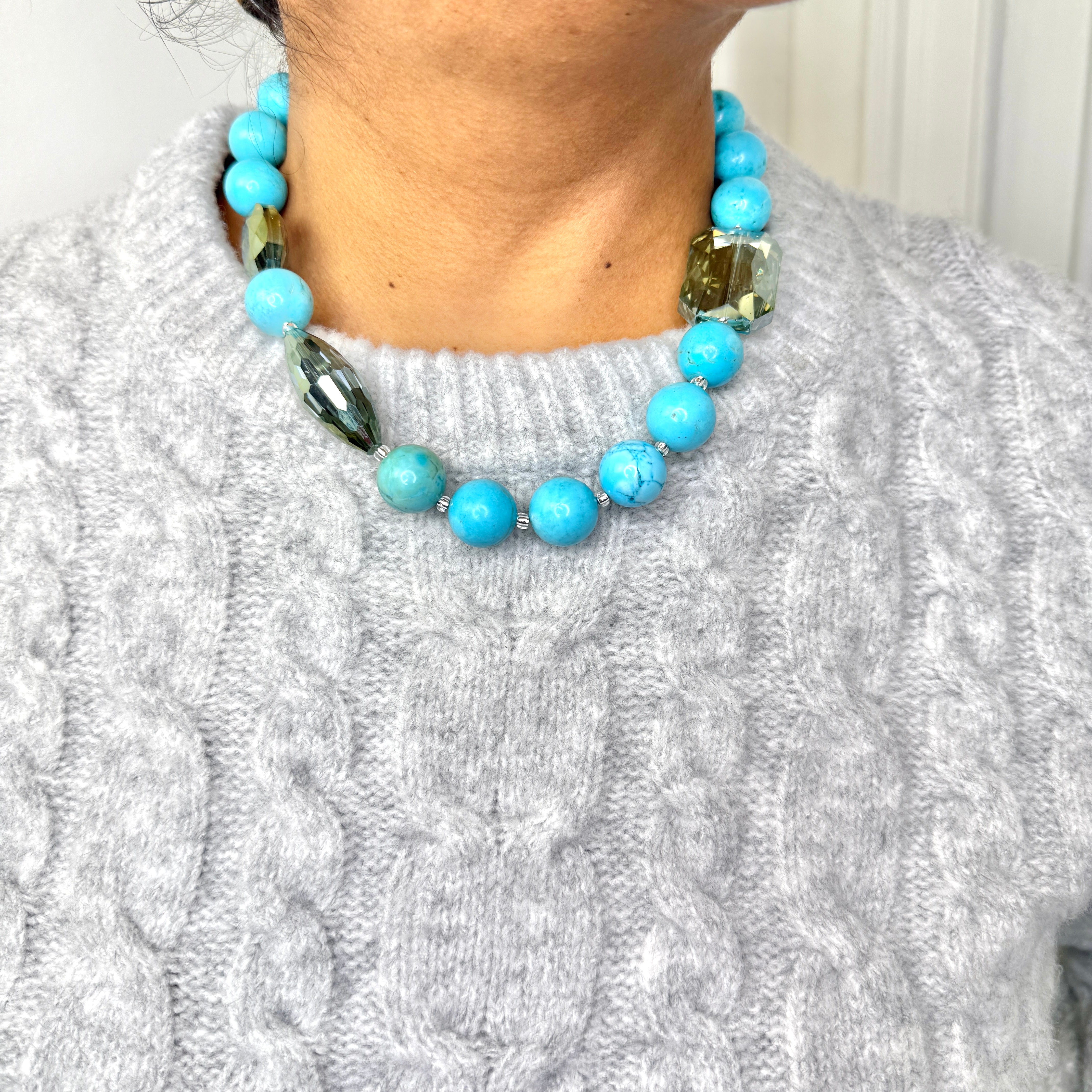 Eton Turq Crystal Necklace