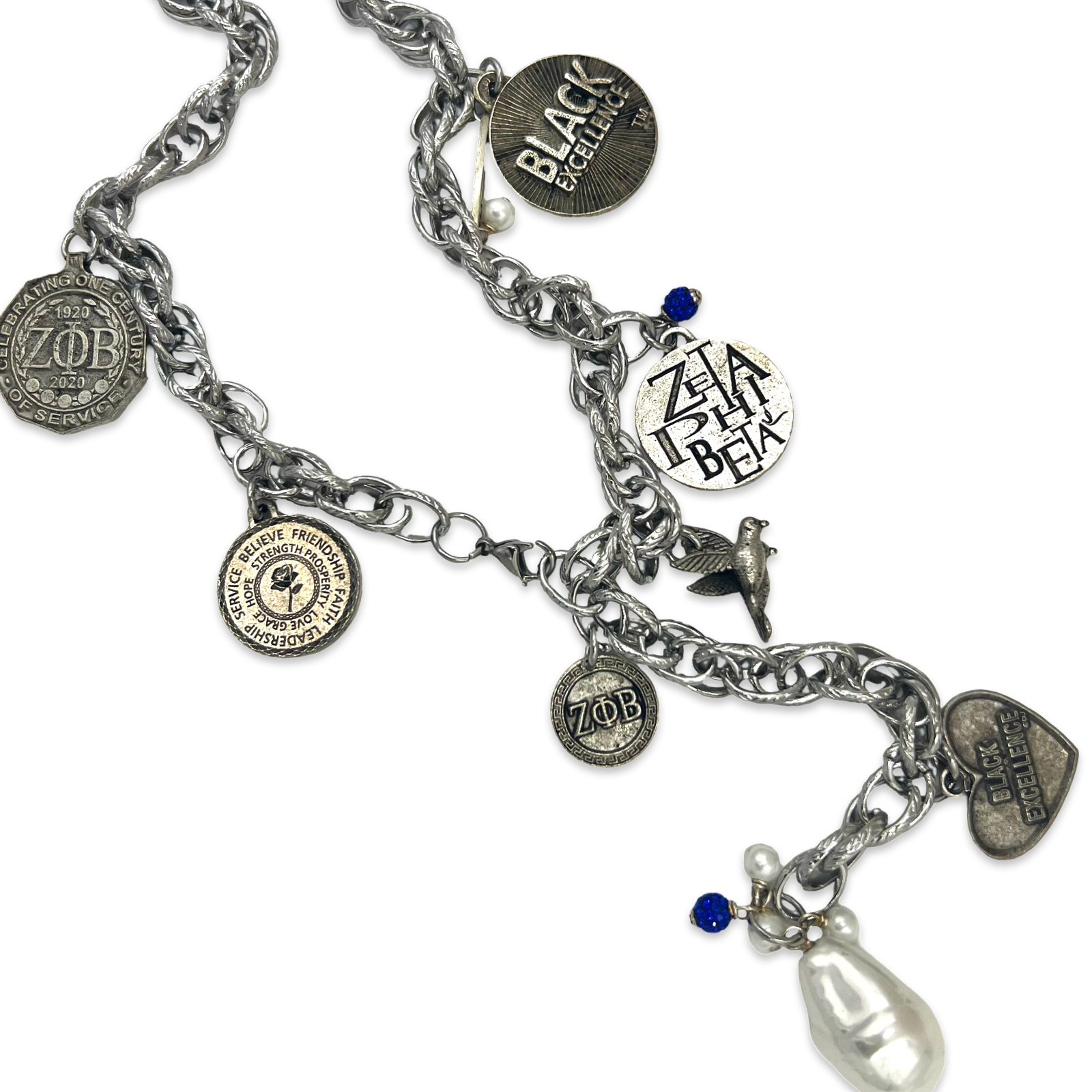 Zeta Charm Lariat Necklace