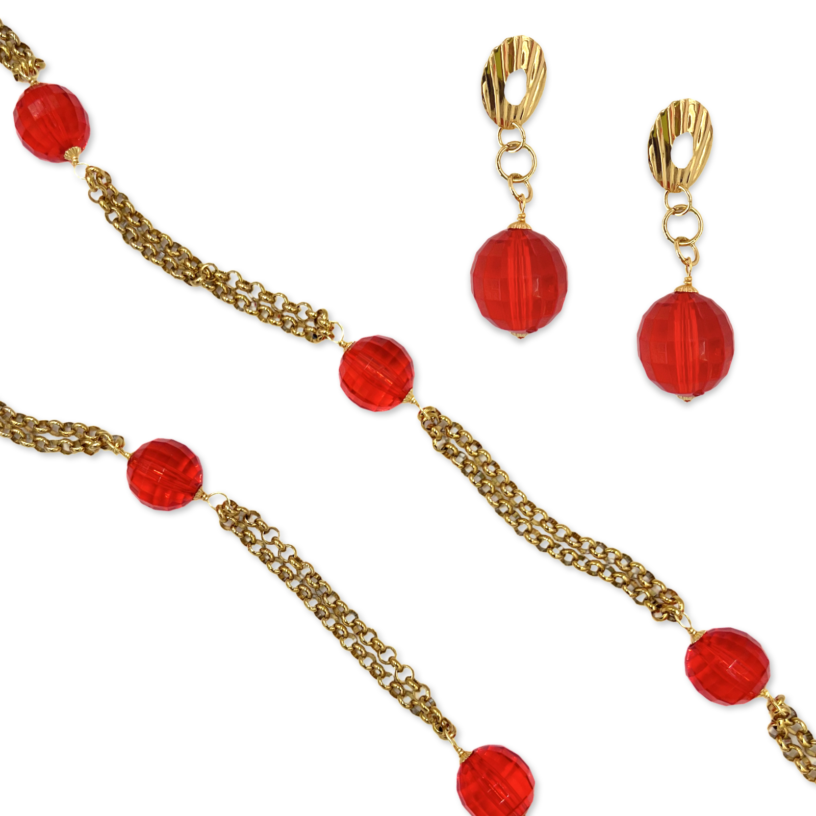 Red Stations Necklace