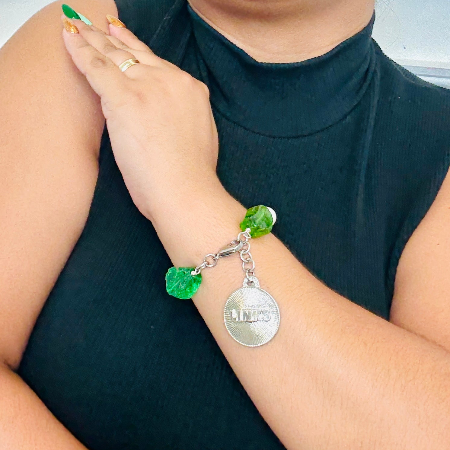 Links Divine Green Quartz Bracelet