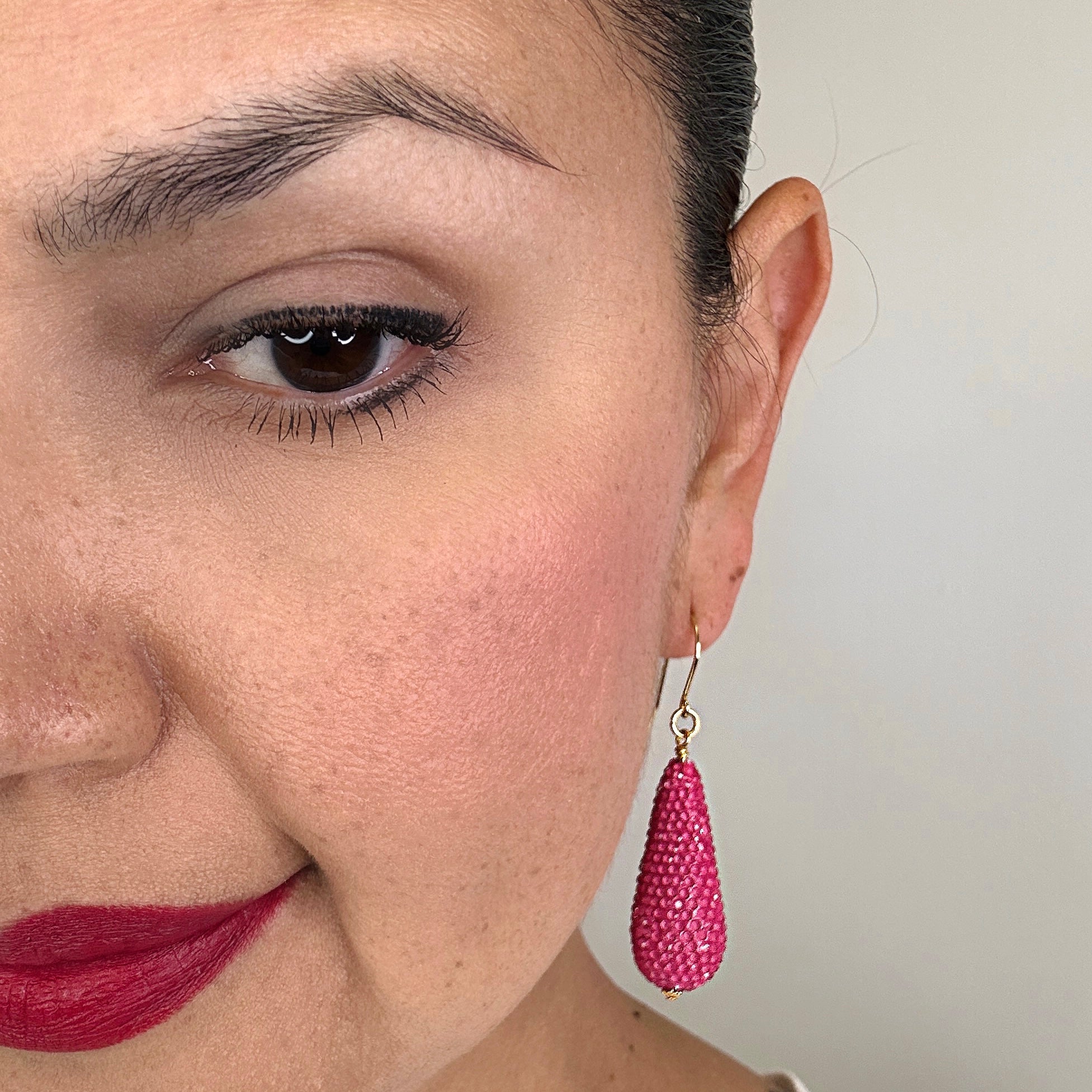 Posie Pink Teardrop Earring