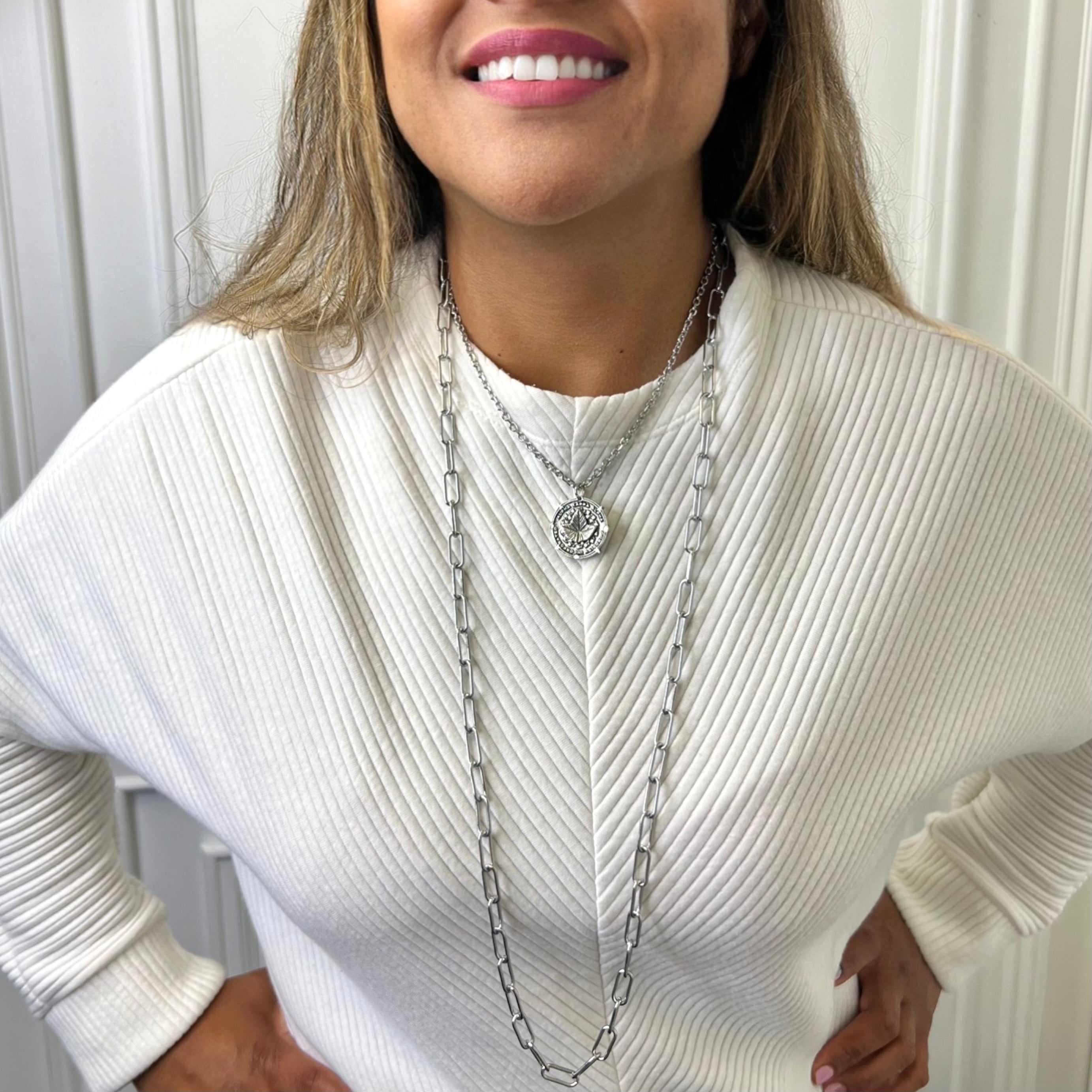 AKA Alluring Ivy Paper Clip Necklace Set