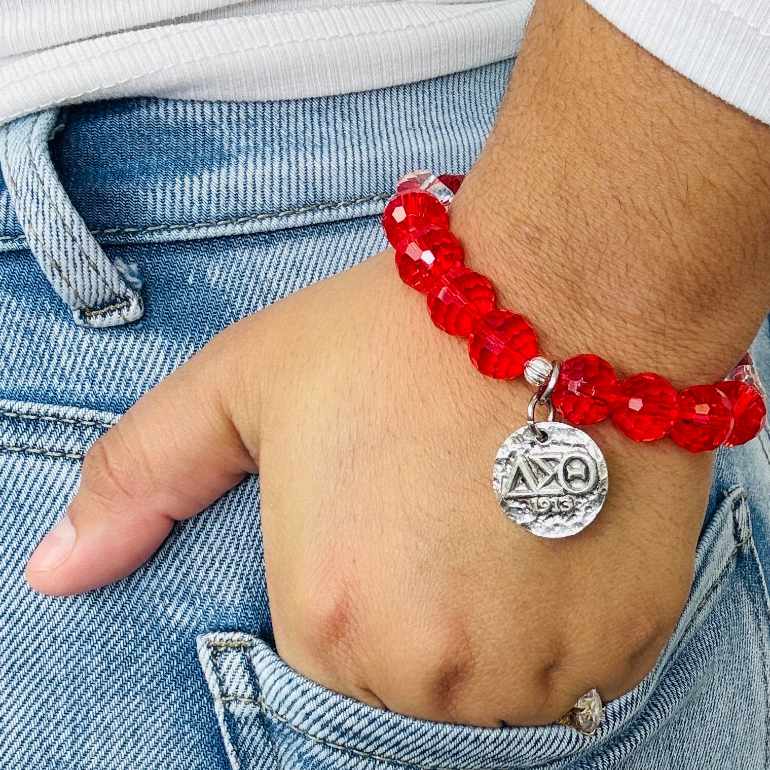 Delta Red Rose Bracelet