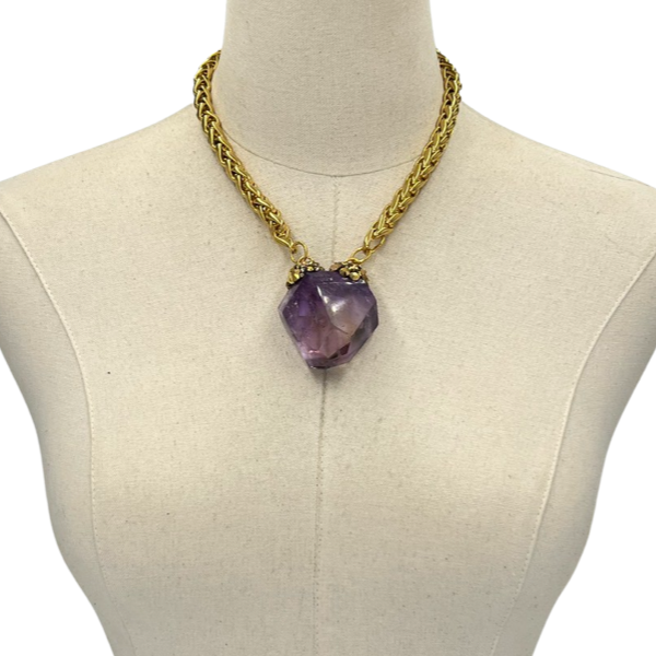 Amethyst Purple Rock Necklace OOAK Cerese D, Inc.   