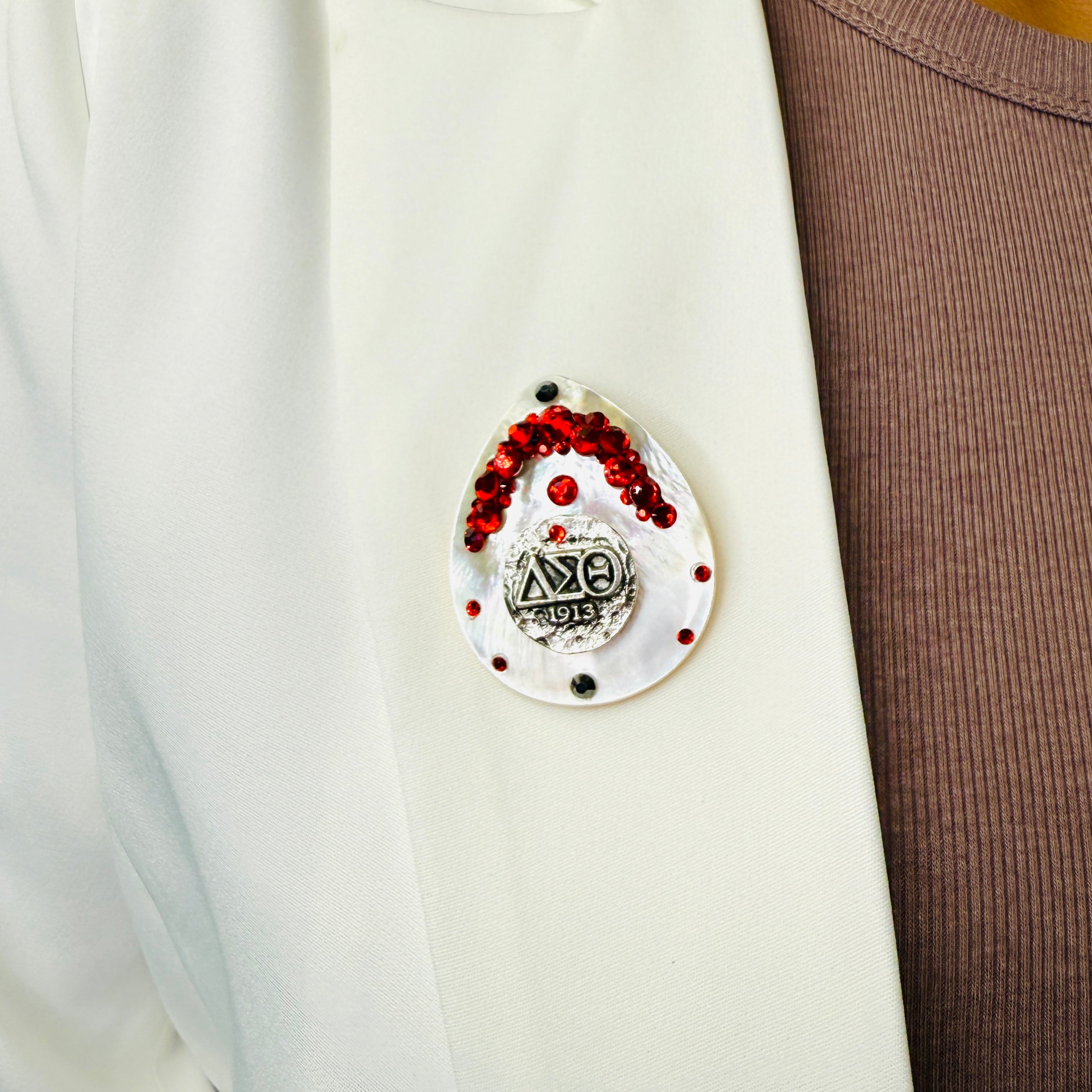 Delta Crimson Brooch