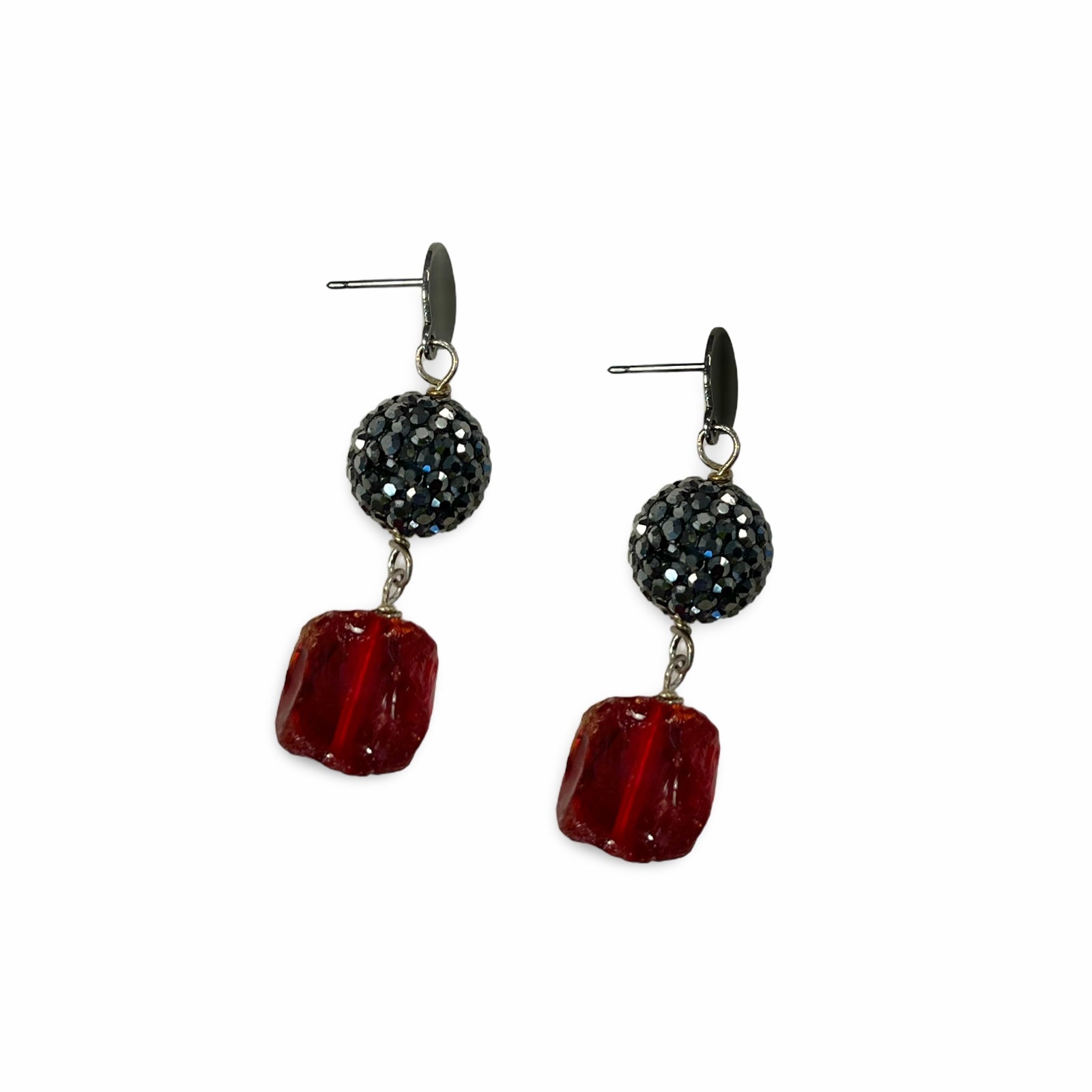 Red Block Earring