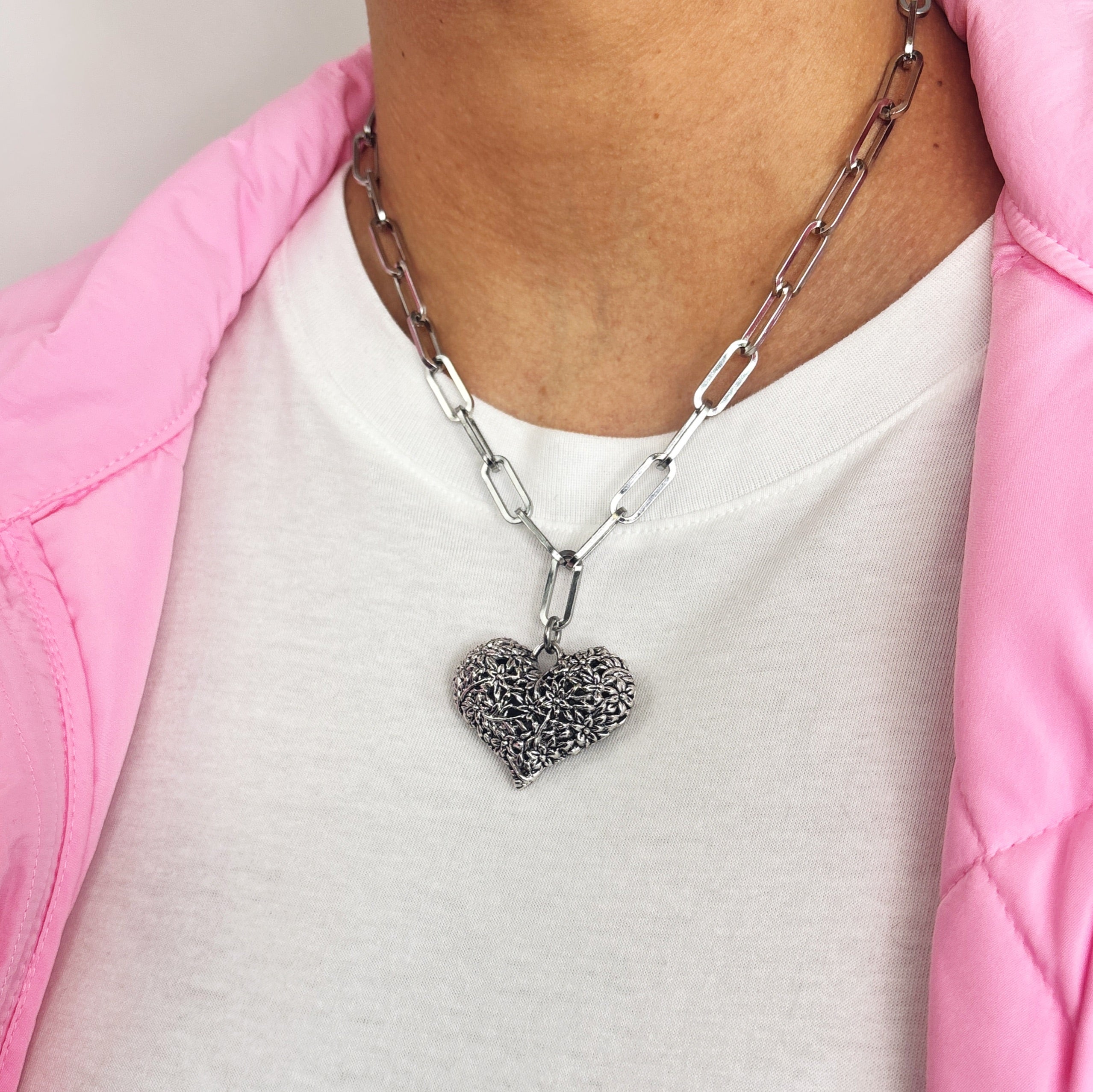 Puffy Heartfelt Necklace