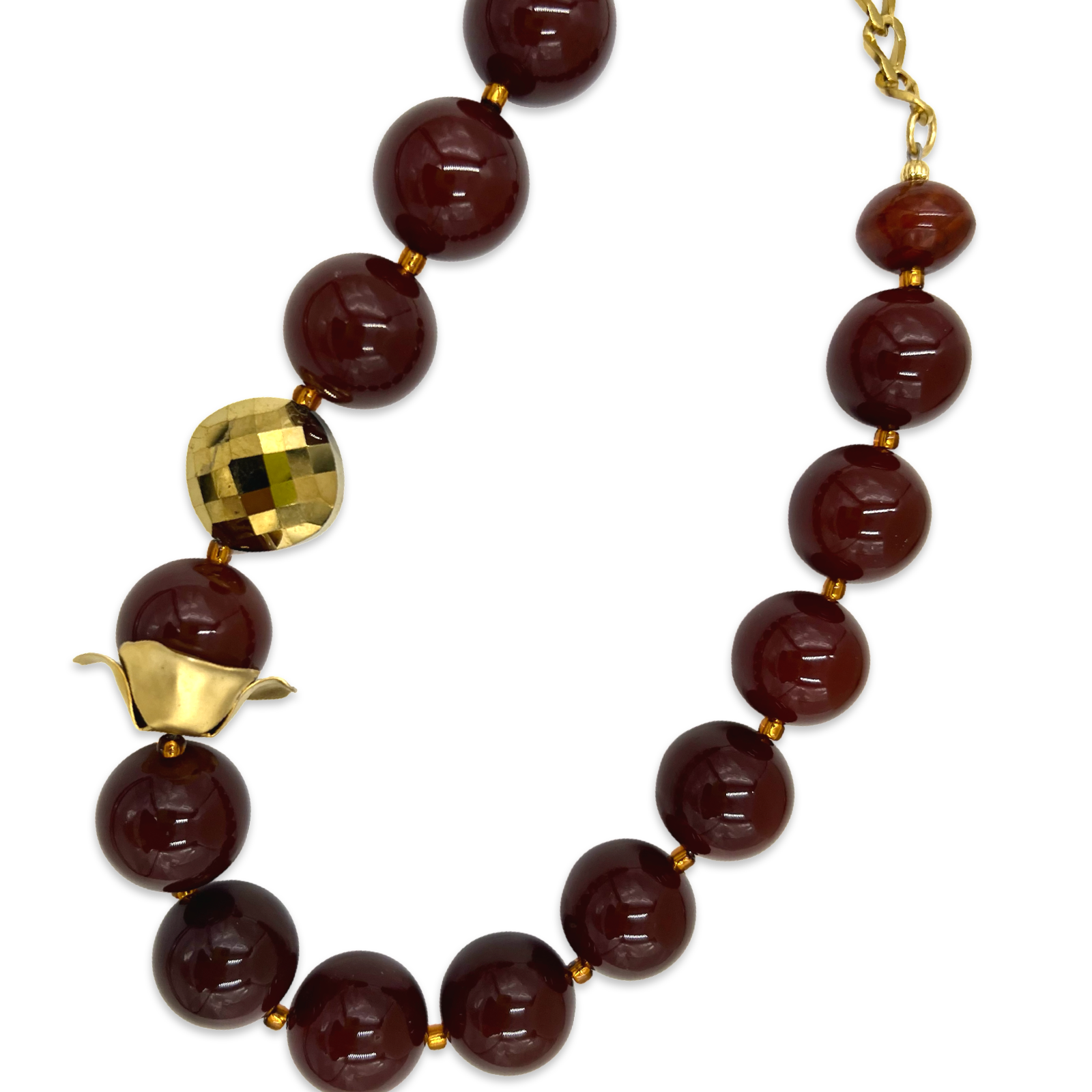 Eton Carnelian Flower Necklace