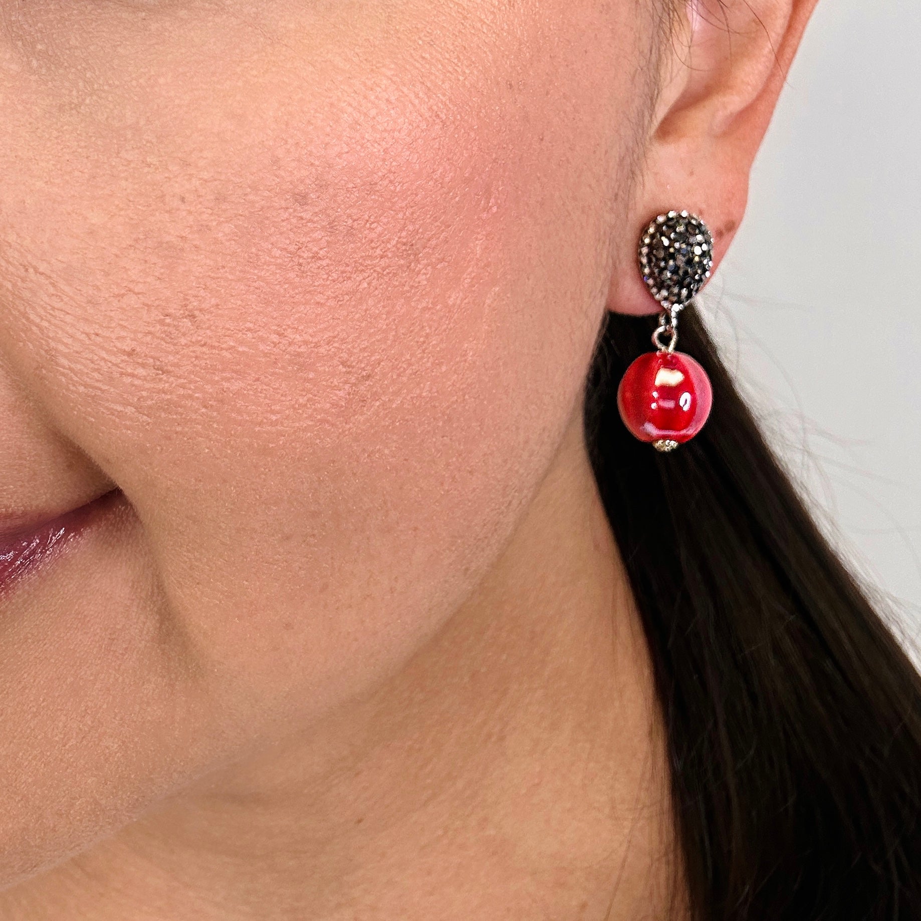 Red High Earring