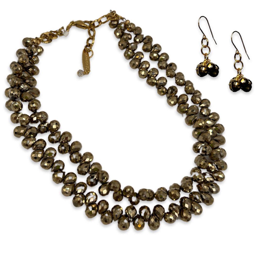 Golden Grail 2 Necklace Necklaces Cerese D, Inc.   